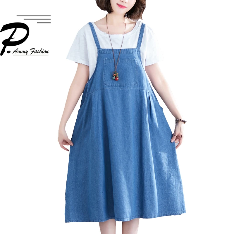 2019 Summer Women Strap Denim Dress Sundress Spring Overalls Dress Casual Loose Overalls Dresses Female Jeans Dress
2019 Summer Women Strap Denim Dress Sundress Spring Overalls Dress Casual Loose Overalls Dresses Female Jeans Dress