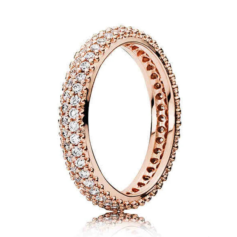 Authentic 925 Sterling Silver Ring Rose Gold Pave Rounded Eternity With Crystal Ring For Women Wedding Gift Fine Europe Jewelry
Authentic 925 Sterling Silver Ring Rose Gold Pave Rounded Eternity With Crystal Ring For Women Wedding Gift Fine Europe Jewelry