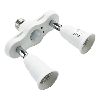Motion Sensor E27 LED Bulb Base 2 in 1 PIR Infrared Socket Adapter Converter Splitter Studio Light Lamp Bulb Holder
Motion Sensor E27 LED Bulb Base 2 in 1 PIR Infrared Socket Adapter Converter Splitter Studio Light Lamp Bulb Holder
