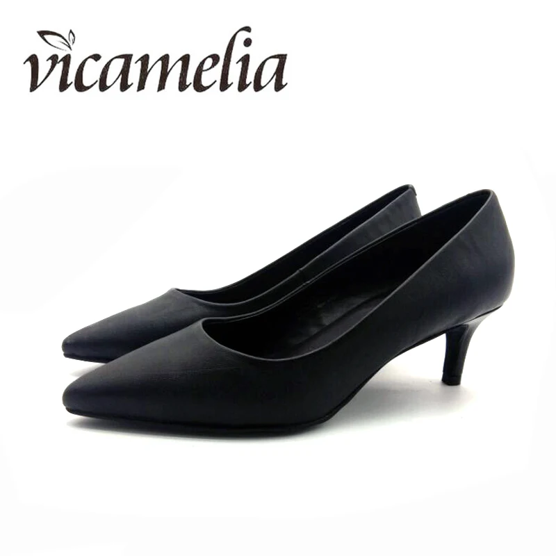 Vicamelia Genuine Leather Dress Shoes Classical High Quality Office Ladies Black Middle Height Pumps Mature Career Footwear 010
Vicamelia Genuine Leather Dress Shoes Classical High Quality Office Ladies Black Middle Height Pumps Mature Career Footwear 010