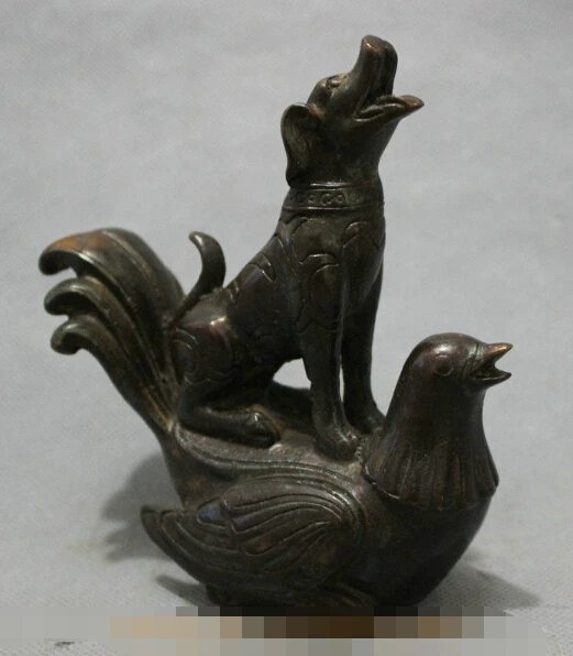 S0451 Old Chinese Bronze Collect Folk Year Zodiac Dog Ride Cock Rooster Statue Animal discount 30% (C0324)
S0451 Old Chinese Bronze Collect Folk Year Zodiac Dog Ride Cock Rooster Statue Animal discount 30% (C0324)