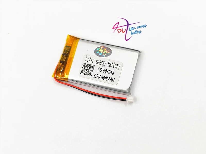 JST 1.25mm 2pin 3.7V 900mAh Lithium Polymer LiPo Rechargeable Battery with connector 603048 For Mp3 MP4 GPS bluetooth camera
JST 1.25mm 2pin 3.7V 900mAh Lithium Polymer LiPo Rechargeable Battery with connector 603048 For Mp3 MP4 GPS bluetooth camera
