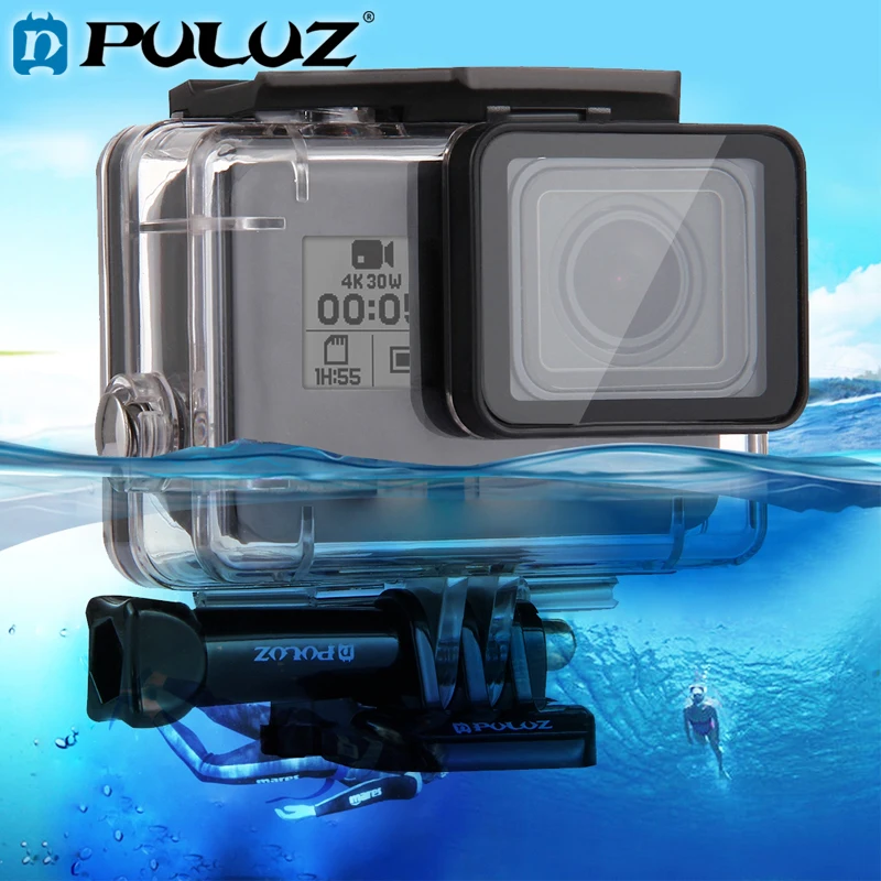 PULUZ Waterproof Housing For GoPro HERO6/5 30m Underwater Diving Protective Case+Buckle Basic Mount&Screw Cover Case For Go Pro
PULUZ Waterproof Housing For GoPro HERO6/5 30m Underwater Diving Protective Case+Buckle Basic Mount&Screw Cover Case For Go Pro