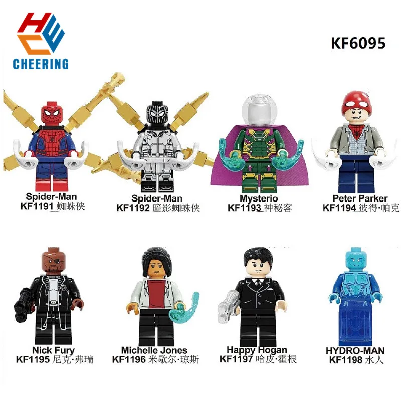 Single Sale Building Blocks Figures Peter Park Mysterio Nick Furry Spiderman Hydro-Man Far From Home Bricks Toys For Kids KF6095
Single Sale Building Blocks Figures Peter Park Mysterio Nick Furry Spiderman Hydro-Man Far From Home Bricks Toys For Kids KF6095