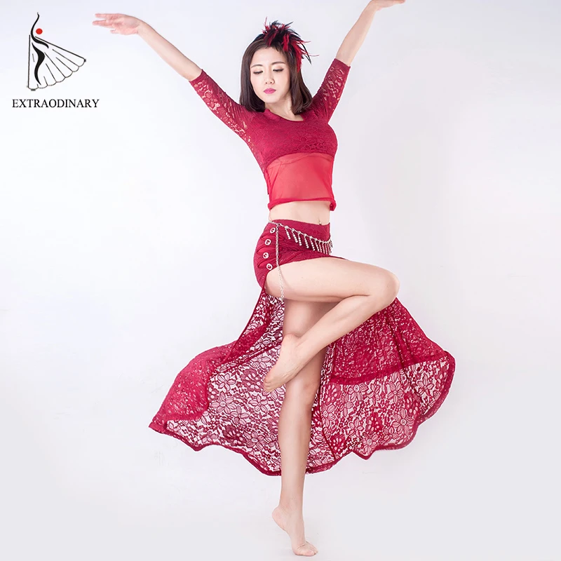 2018 New Women Belly Dance Costumes Lace Top Long Skirt Sexy Outfits Practice Dance Dress performance Bellydance Dancing Clothes
2018 New Women Belly Dance Costumes Lace Top Long Skirt Sexy Outfits Practice Dance Dress performance Bellydance Dancing Clothes