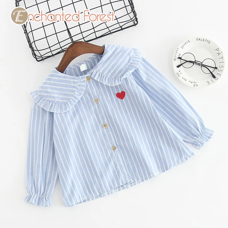 Girls Embroidered Children's Shirts 2018 Autumn New Children's Lapel Stripes Casual Long Sleeve Blouse Baby Clothes Kids Tops
Girls Embroidered Children's Shirts 2018 Autumn New Children's Lapel Stripes Casual Long Sleeve Blouse Baby Clothes Kids Tops