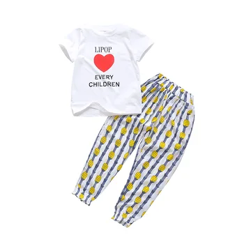 Baby Girls Print Short Sleeve T Shirt + Pineapple Pants 2Pcs Clothing Set Kids Fashion Cotton Soft Summer Outfits AA11744
Baby Girls Print Short Sleeve T Shirt + Pineapple Pants 2Pcs Clothing Set Kids Fashion Cotton Soft Summer Outfits AA11744
