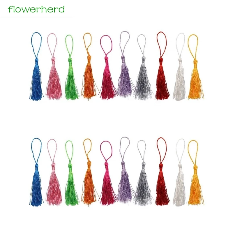 100pcs 13cm/5 Inch Silky Handmade Soft Craft Mini Tassels with Loops for Jewelry Making DIY Projects Bookmarks, 10Colors
100pcs 13cm/5 Inch Silky Handmade Soft Craft Mini Tassels with Loops for Jewelry Making DIY Projects Bookmarks, 10Colors