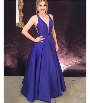 Blue Satin Long V Neck Spaghetti Dubai Arabic Saudi Arabian Women Evening Dresses Party Dresses Custom Made Colors
Blue Satin Long V Neck Spaghetti Dubai Arabic Saudi Arabian Women Evening Dresses Party Dresses Custom Made Colors