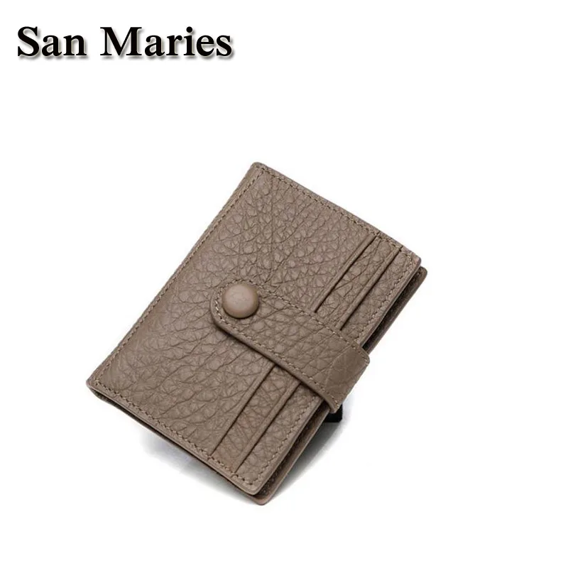 San Maries Luxury Brand Designer Women Cash Card Holder Men Business Wallet Cow Leather Credit Card Protector Case Pocket Purse
San Maries Luxury Brand Designer Women Cash Card Holder Men Business Wallet Cow Leather Credit Card Protector Case Pocket Purse