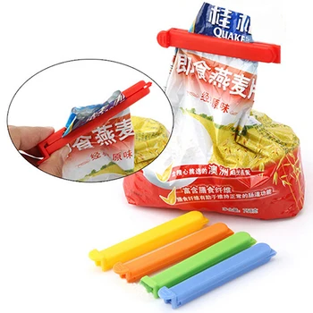 NEW 5 Pcs Home Food Close Clip Seal Bags Plastic Storage Sealing Rods Sealer Clips BIDO