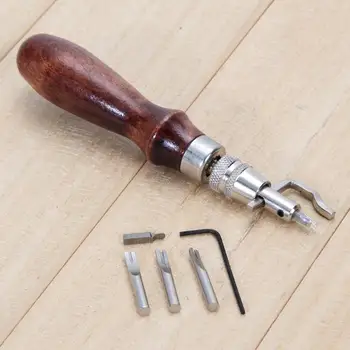 5 in 1 Steel Leather Tools Adjustable Stitching Groover Crease Leather Stitching Tool Set Sewing Accessories for Leathercraft
5 in 1 Steel Leather Tools Adjustable Stitching Groover Crease Leather Stitching Tool Set Sewing Accessories for Leathercraft