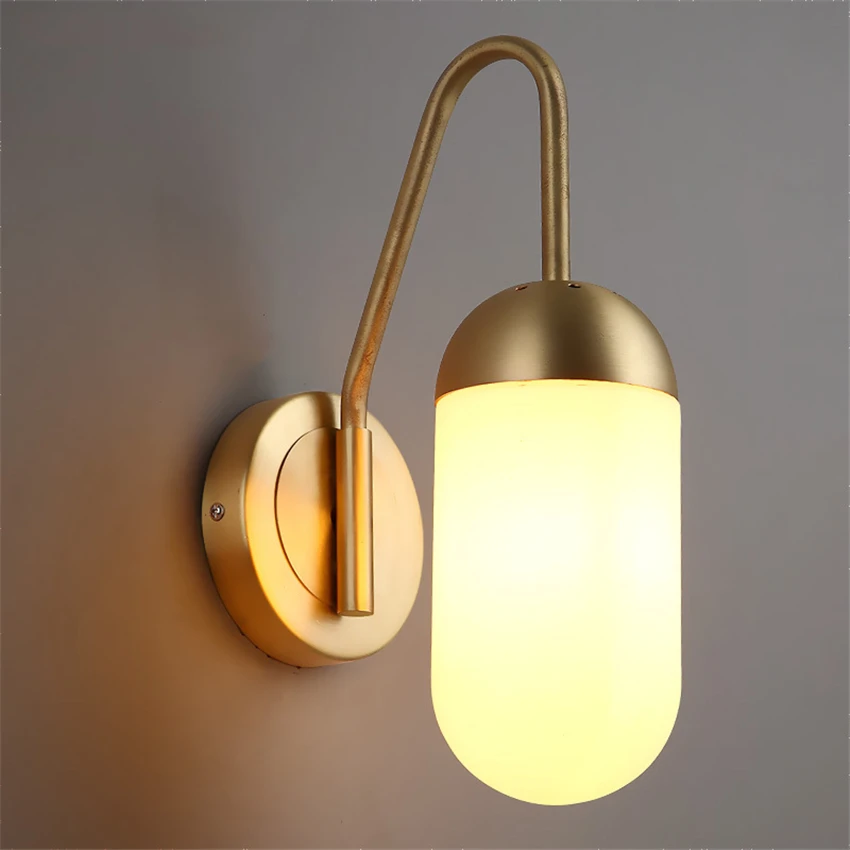 Modern LED Wall Lamp Golden Iron Glass Shade Wall Lights Corridor Bedroom Bedside Living Room TV Wall Lighting Fixture Luminaire
Modern LED Wall Lamp Golden Iron Glass Shade Wall Lights Corridor Bedroom Bedside Living Room TV Wall Lighting Fixture Luminaire