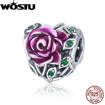 WOSTU Design 925 Sterling Silver Romantic Rose Love Charm Bead fit Original DIY Bracelet European S925 Fine Jewelry Gift CQC927
WOSTU Design 925 Sterling Silver Romantic Rose Love Charm Bead fit Original DIY Bracelet European S925 Fine Jewelry Gift CQC927