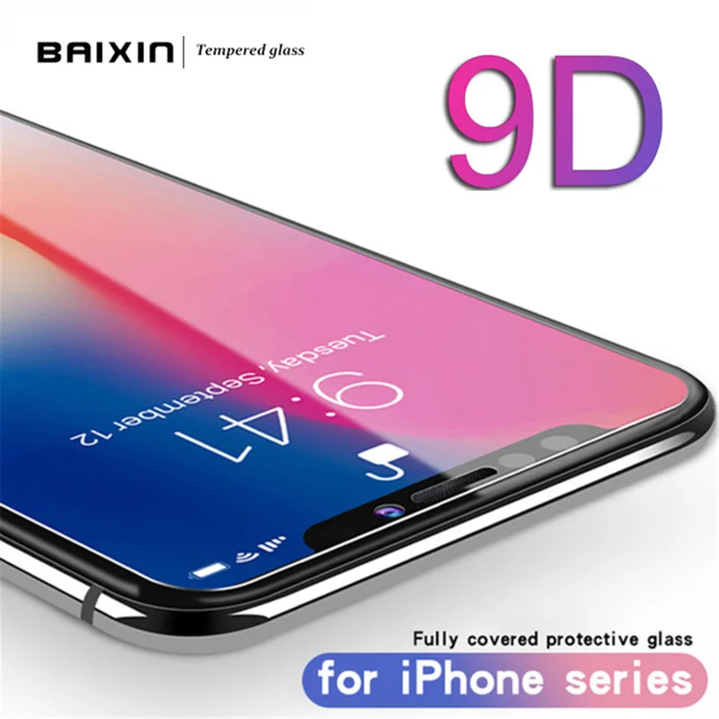 Baixin 9D New Full Cover Tempered Glass For iPhone 6 6S 7 8 Plus Full Screen Protector Film For iPhone X XR XS Max
Baixin 9D New Full Cover Tempered Glass For iPhone 6 6S 7 8 Plus Full Screen Protector Film For iPhone X XR XS Max