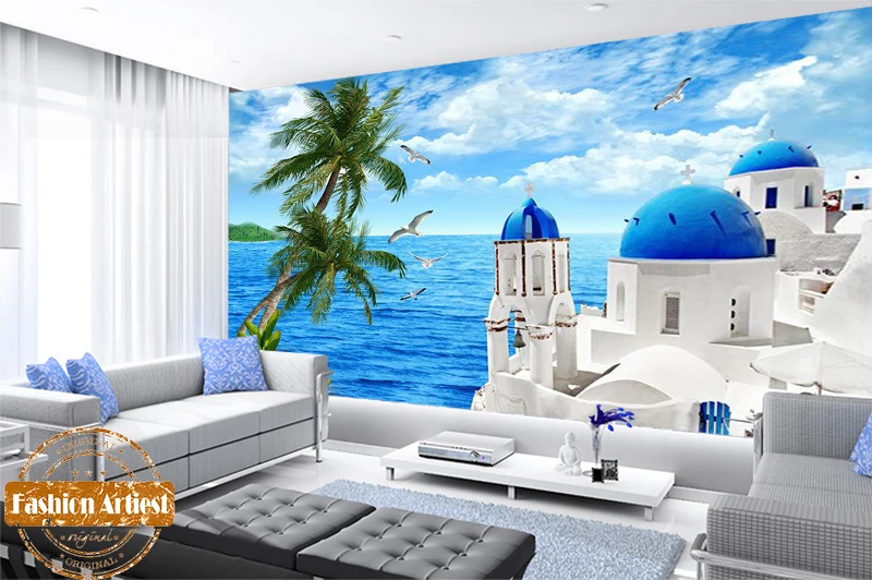 Custom 3d mediterranean sea sky wallpaper mural santorini seagull coconut blue roof church tv sofa bedroom cafe background
Custom 3d mediterranean sea sky wallpaper mural santorini seagull coconut blue roof church tv sofa bedroom cafe background
