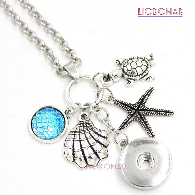 1PC Interchangeable 18mm Snap Jewelry Ocean SeaLife style Sea Shell Necklace Starfish Turtle Snap Pendant Necklace Gift Collar
1PC Interchangeable 18mm Snap Jewelry Ocean SeaLife style Sea Shell Necklace Starfish Turtle Snap Pendant Necklace Gift Collar
