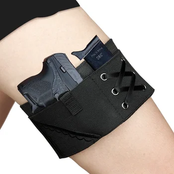 

58X10.5CM Women's holster Holster Black Thigh Holsters Tactical Gun Garter Holster for Taurus PT-22 .22 Tcp .380 Revolver Bag