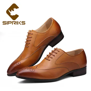 Sipriks Luxury Mens Genuine Leather Brogue Shoes Pointed Dress Oxfords Male Wedding Female Prom Wingtip Shoes Italian Handmade
Sipriks Luxury Mens Genuine Leather Brogue Shoes Pointed Dress Oxfords Male Wedding Female Prom Wingtip Shoes Italian Handmade