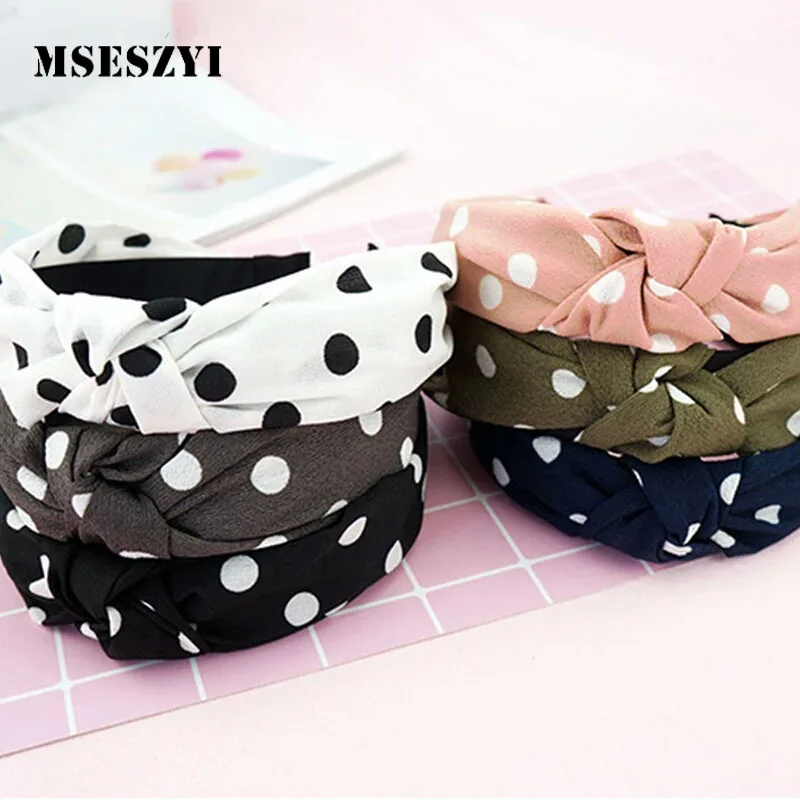 6 Colors New Fashion Print Dots Headband Women Female Bow Elastic Hair Band Wide Hair Bands Headwear Accessories
6 Colors New Fashion Print Dots Headband Women Female Bow Elastic Hair Band Wide Hair Bands Headwear Accessories
