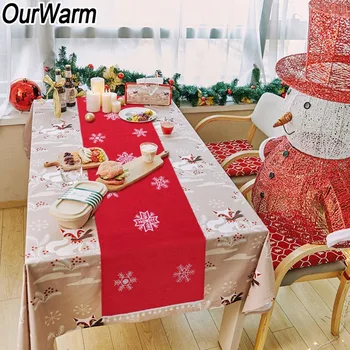 OurWarm Party Supplies DIY Christmas Table Decoration New Year Traditional Red Snowflake Table Runner for Home 41*183cm
OurWarm Party Supplies DIY Christmas Table Decoration New Year Traditional Red Snowflake Table Runner for Home 41*183cm