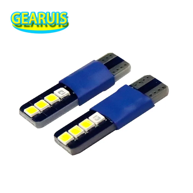 

2X high brightness T10 W5W 8 leds 2835 SMD canbus blue to white dual color Reading lamp 168 194 501 Side Wedge parking bulb 12V