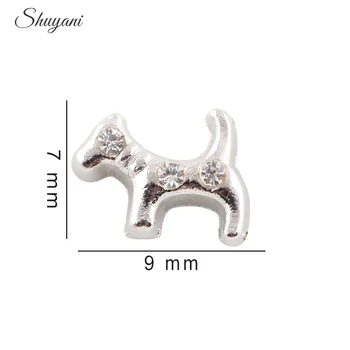 F501 Silver Crystal Dog Floating Locket Charms For Glass Floating Locket Charms 7*9mm
F501 Silver Crystal Dog Floating Locket Charms For Glass Floating Locket Charms 7*9mm