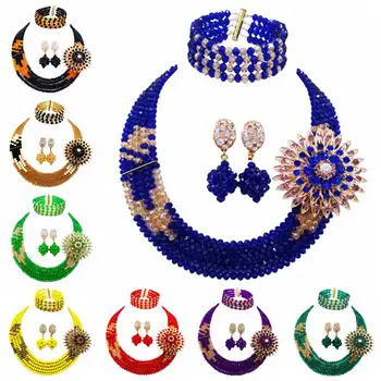 Fashion Multi Strands Nigerian Wedding Necklace Costume African Beads Jewelry Set for Women 5L-YH01
Fashion Multi Strands Nigerian Wedding Necklace Costume African Beads Jewelry Set for Women 5L-YH01