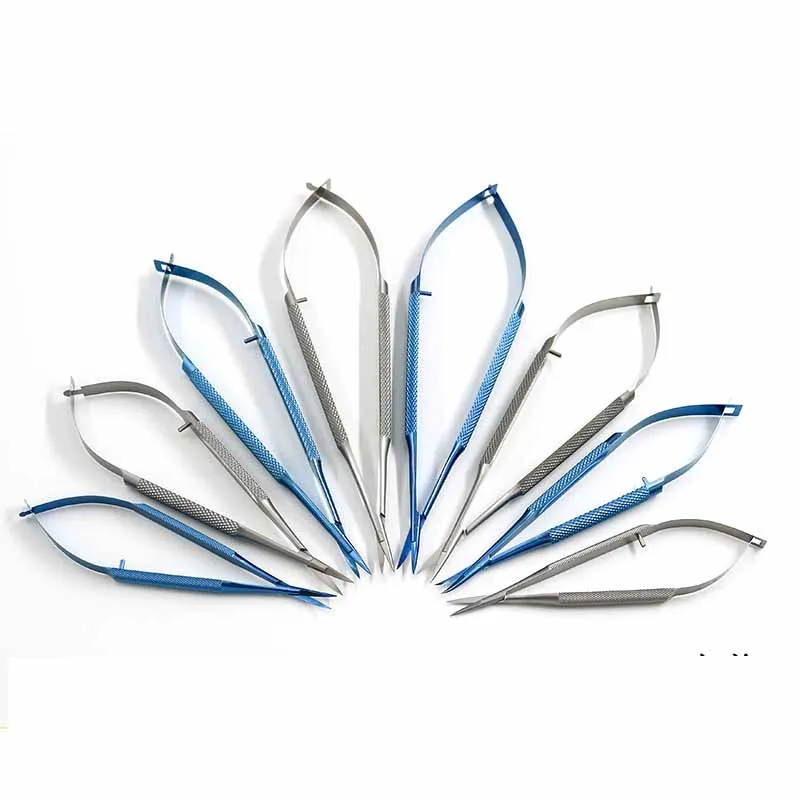 Ophthalmic microscopic cut cornea scissors round handle two-piece stitching open eye double eyelid scissors
Ophthalmic microscopic cut cornea scissors round handle two-piece stitching open eye double eyelid scissors