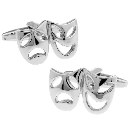 

C-MAN Luxury shirt Mask cufflink for mens Brand cuff buttons cuff links High Quality Silvery abotoaduras Jewelry
