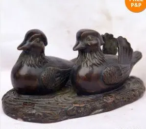 Chinese Bronze mandarin duck sculpture AB00032