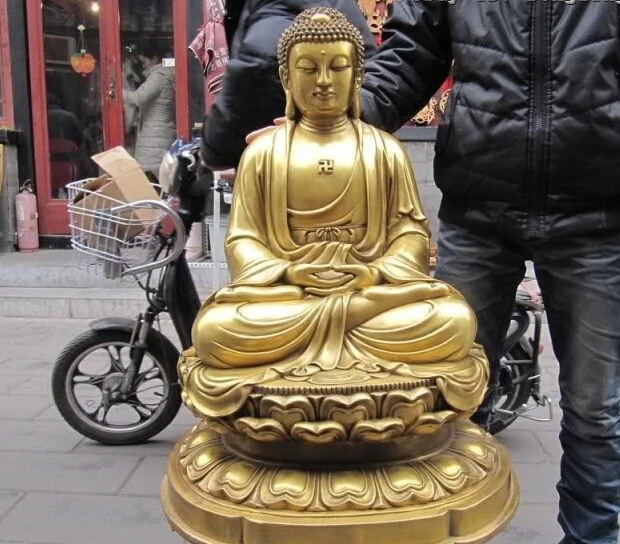 Tibet Buddhism craftwork Pure Brass Sakyamuni Tathagata Amitabha Buddha statuary
Tibet Buddhism craftwork Pure Brass Sakyamuni Tathagata Amitabha Buddha statuary