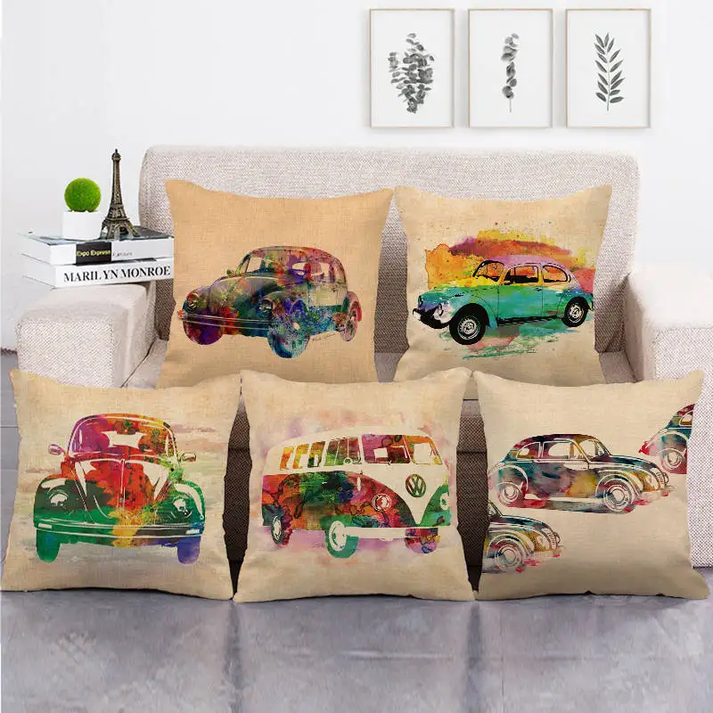 45cm*45cm watercolor retro bus linen/cotton throw pillow covers couch cushion cover home decor pillow
45cm*45cm watercolor retro bus linen/cotton throw pillow covers couch cushion cover home decor pillow