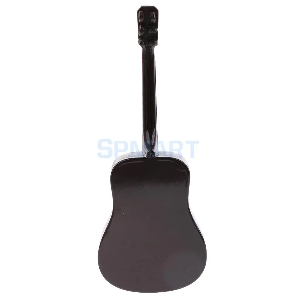 Mini Wood Guitar & Electric Guitar Model with Box Stand for 1/6 Action Figures 12inch Dolls Accessories Musical Instrument Decor