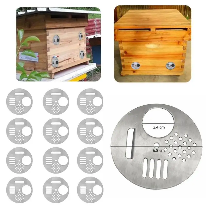 12 Pcs Large Beehives Galvanized Metal Round Beekeeping Tools Beehives Nest Door Vents Bee Tools Insect Supplies
12 Pcs Large Beehives Galvanized Metal Round Beekeeping Tools Beehives Nest Door Vents Bee Tools Insect Supplies