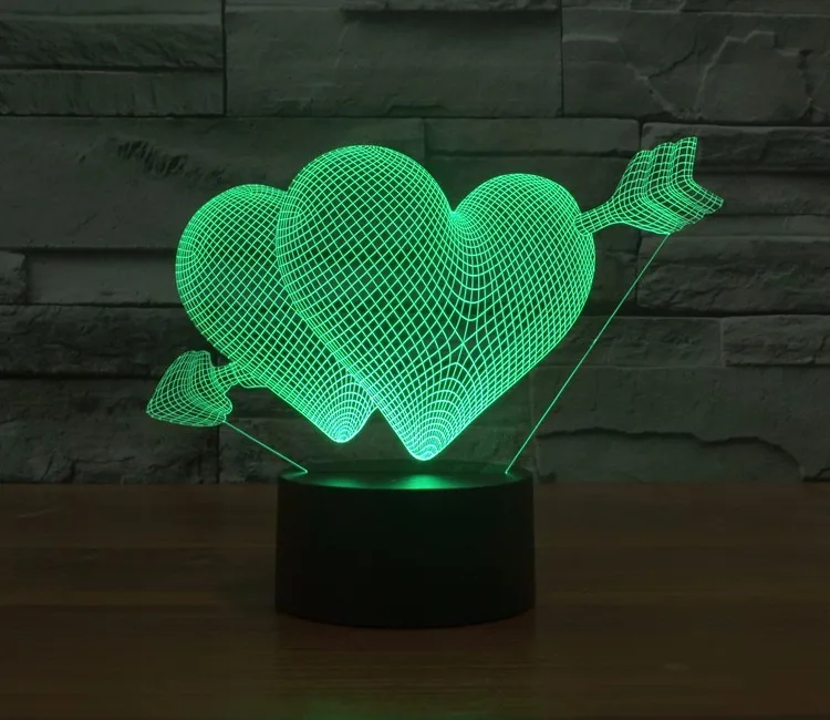2017 New Design YJM-2916 Top Quality Valentine's Gift Romantic Atbiance A Arrow Through Love Hearts Shape 3D Beauty Night Lights
2017 New Design YJM-2916 Top Quality Valentine's Gift Romantic Atbiance A Arrow Through Love Hearts Shape 3D Beauty Night Lights