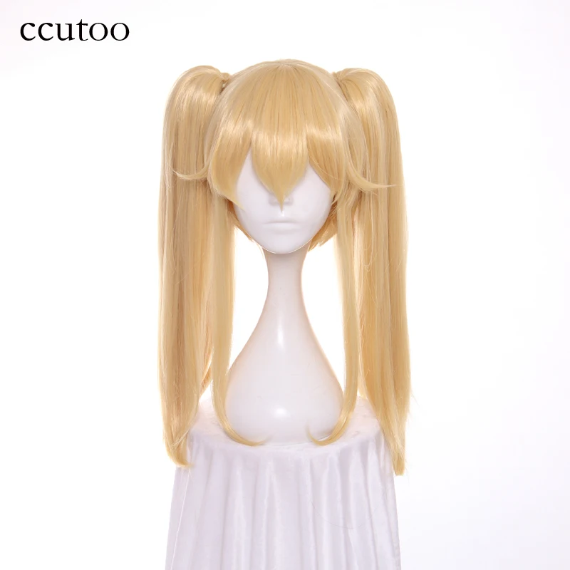 

Ccutoo 50 см светильник лый Золотой Kakegurui компульсивный геймблер Мэри саотома синтетические волосы косплей парик + 2 клипсы на конский хвост