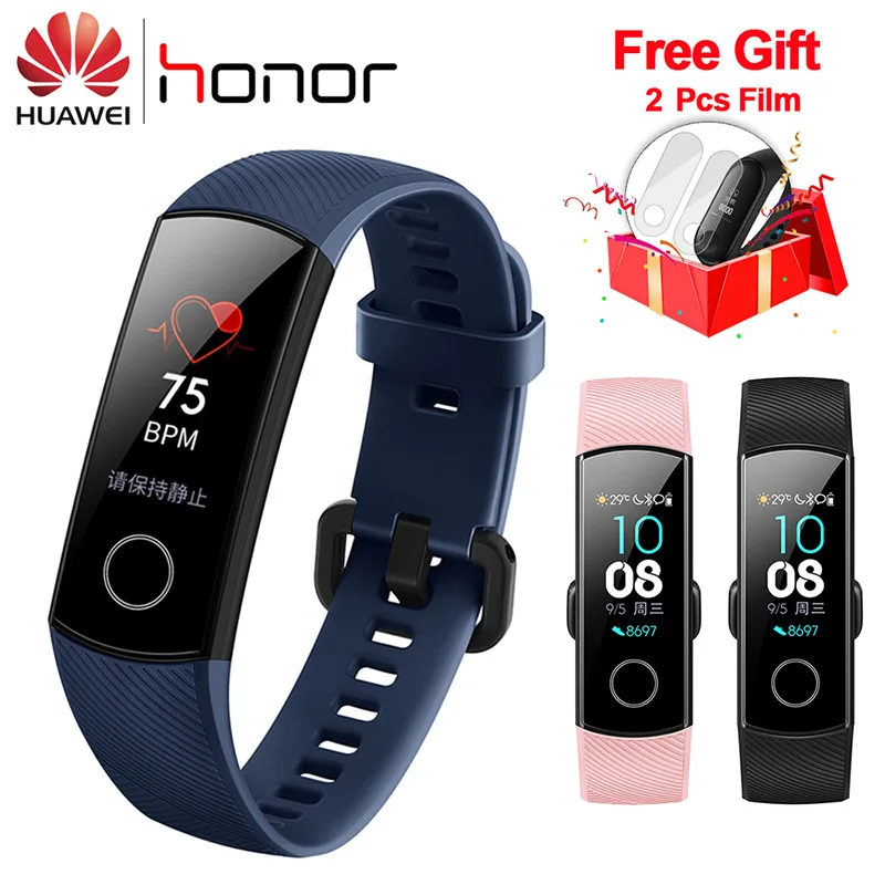 

Original Huawei Honor Band 4 Smart Wristband Bracelet Swimmable 5ATM 0.95" OLED Screen Touchpad Heart Rate Monitor Push Message