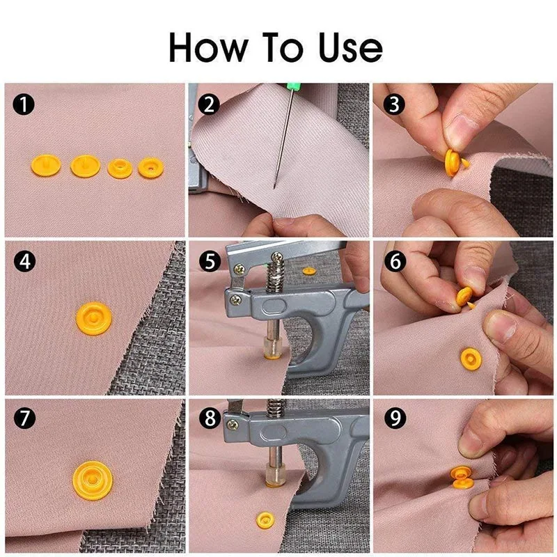 150Pcs/Set Plastic Snaps Hand Held Pliers Tool Kit with Buttons 15 Colors T5 GQ999 
150Pcs/Set Plastic Snaps Hand Held Pliers Tool Kit with Buttons 15 Colors T5 GQ999