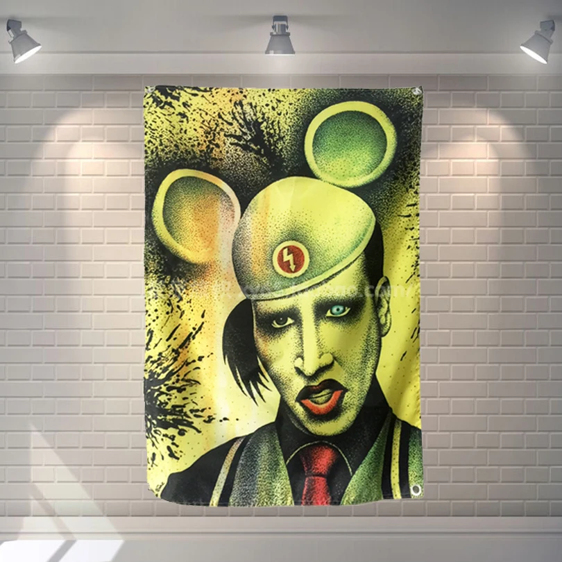 "Marilyn Manson" Rock Music Poster Banners Bar Cafe Hotel Theme Wall Decor Hanging Art Waterproof Cloth Polyester Fabric Flags
"Marilyn Manson" Rock Music Poster Banners Bar Cafe Hotel Theme Wall Decor Hanging Art Waterproof Cloth Polyester Fabric Flags