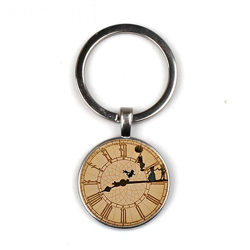 hot sale, black Peter Pan inspired by the clock glass Keychain, Peter Pan Big Ben Key chain jewelry.
hot sale, black Peter Pan inspired by the clock glass Keychain, Peter Pan Big Ben Key chain jewelry.