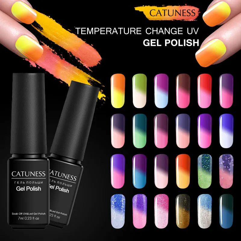 CATUNESS 29 Lucky Colors Thermal Nail Polish Temperature Change Soak-Off UV Poly Gel Lacquer Nail Art Design Gel for Building
CATUNESS 29 Lucky Colors Thermal Nail Polish Temperature Change Soak-Off UV Poly Gel Lacquer Nail Art Design Gel for Building