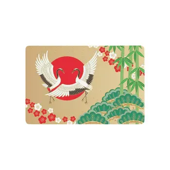 Chinese Sun Flying Storks Landscape Anti-slip Door Mat Home Decor, Asian Traditional Ink Painting
Chinese Sun Flying Storks Landscape Anti-slip Door Mat Home Decor, Asian Traditional Ink Painting
