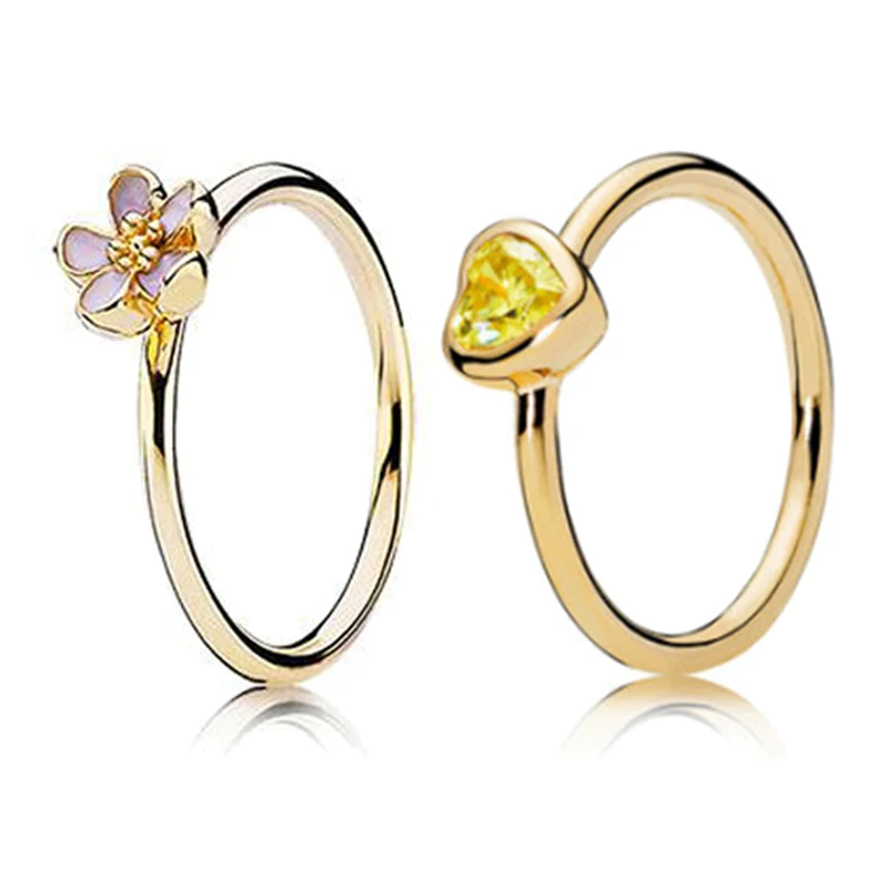 2019 New Fahion Female Shine Golden Daisy Heart Europe Ring 925 Sterling Silver For Women Wedding Party Gift Fine DIY Jewelry
2019 New Fahion Female Shine Golden Daisy Heart Europe Ring 925 Sterling Silver For Women Wedding Party Gift Fine DIY Jewelry