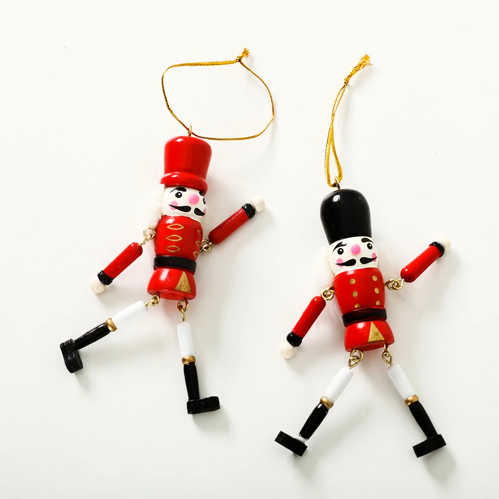 Set of 2 Christmas decoration wooden Christmas nutcracker hanging ornament home decoration
Set of 2 Christmas decoration wooden Christmas nutcracker hanging ornament home decoration