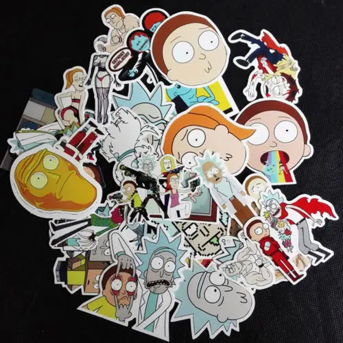 OHCOMICS 35 шт. Rick And Morty Pickle автомобильный автобус наклейка Дизайн персонаж стикер DIY