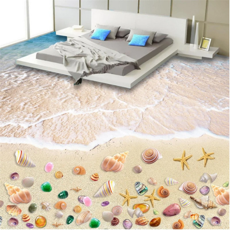 beibehang Colorful shells on the beach 3D beach floor personalized custom non-woven wallpaper background painting
beibehang Colorful shells on the beach 3D beach floor personalized custom non-woven wallpaper background painting