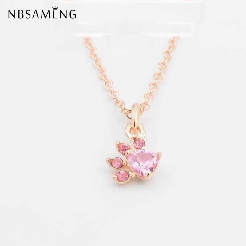 2019 Initial Cute Gift Pink Paw Necklace for Women Trendy Chain Choker Heart Pendant Statement Crystal Dorp Necklaces Jewelry
2019 Initial Cute Gift Pink Paw Necklace for Women Trendy Chain Choker Heart Pendant Statement Crystal Dorp Necklaces Jewelry