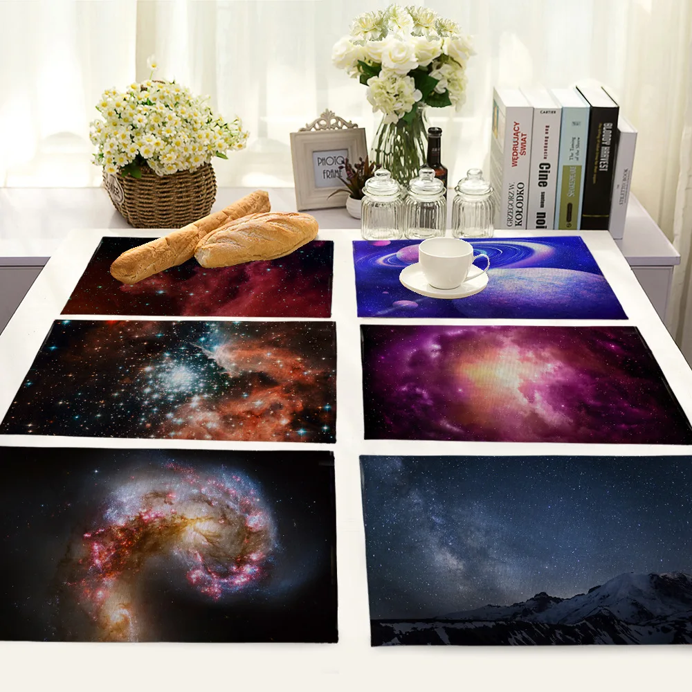 Cosmic Starry Sky Placemat Rectangle Linen Table Mats for Dining Table Kitchen Napkin Table Placemats Drink Coasters Home Decor
Cosmic Starry Sky Placemat Rectangle Linen Table Mats for Dining Table Kitchen Napkin Table Placemats Drink Coasters Home Decor