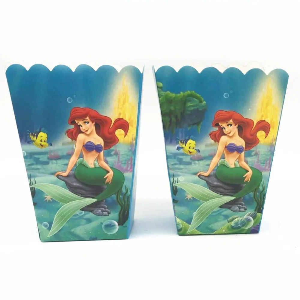 6pcs/lot Mermaid candy box Popcorn box theme party supplies loading gift loot bag paper box birthday party decorate
6pcs/lot Mermaid candy box Popcorn box theme party supplies loading gift loot bag paper box birthday party decorate